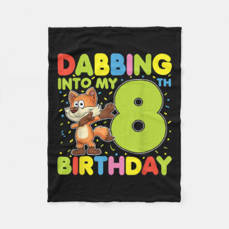 Dabben op mijn 8e verjaardag Vos acht jaar oud B Fleece Deken