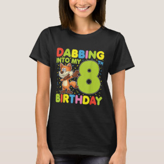 Dabben op mijn 8e verjaardag Vos acht jaar oud B T-shirt
