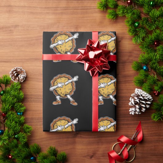 Dabben Pompoentaart Thanksgiving Day  Cadeaupapier (Feestdagen Geschenken)