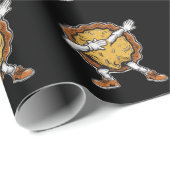Dabben Pompoentaart Thanksgiving Day  Cadeaupapier (Rol Hoek)