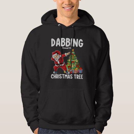 Dabben rond de kerstboom Santa Holiday Hoodie (Voorkant)