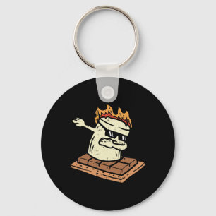 Dabben Smore Marshmallow Schattig Dab Dans Kampere Sleutelhanger