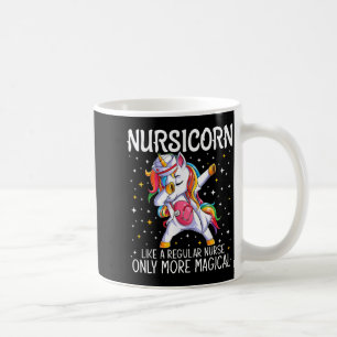Dabbende eenhoorn verpleegster funny cadeau vrouwe koffiemok