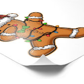 Dabbende Kerstboom Licht van Peperkoek Foto Afdruk (Hoek)