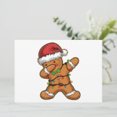 Dabbende Kerstboomverlichting Kerst Feestdagenkaart (Staand voorkant)