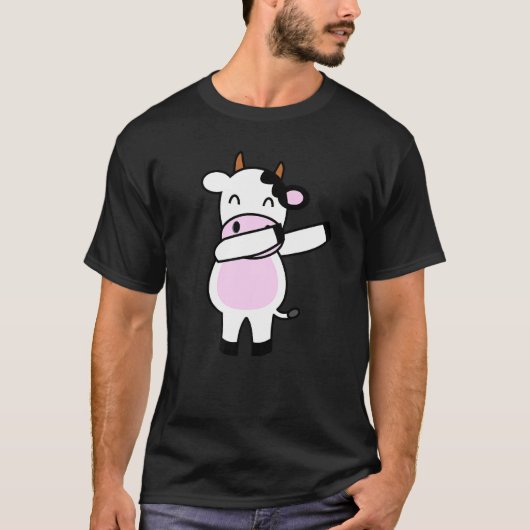 Dabbende Koe Kalf Dab Dier S T-shirt (Voorkant)
