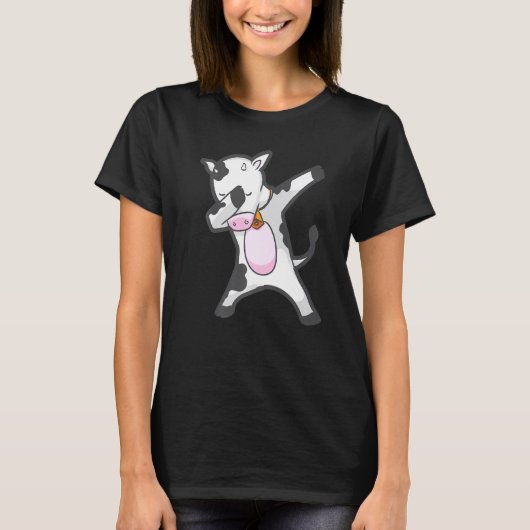 Dabbende Koe Kalf Dab Dier T-shirt (Voorkant)