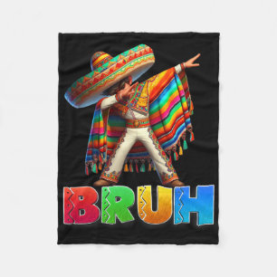 Dabbende Mexicaanse Jongen Bruh Poncho Cinco De Ma Fleece Deken