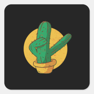 Dabbercactus Vierkante Sticker