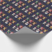 Dabbin door de sneeuw cadeaupapier (Hoek)