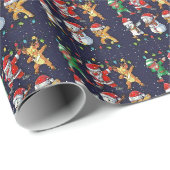 Dabbin door de sneeuw cadeaupapier (Rol Hoek)