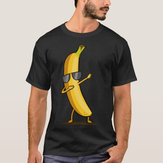 Dabbin' gele banaan - Dep grappig dansend fruit T-shirt (Voorkant)