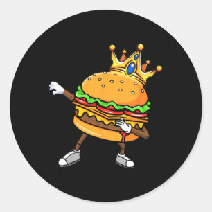 Dabbin King van Burgers Burger Dab Dansende Mannen Ronde Sticker