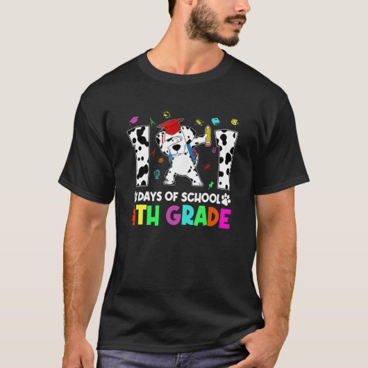 Dabbing 101 Days School 4TH Grade Student Teacher  T-shirt (Voorkant)