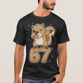 Dabbing 67 Eekhoorn 67 Grappige Zes Zeven Gen Z T-shirt