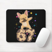 Dabbing 67 French Bulldog 67 Dog Funny Six Seven M Muismat (Met muis)