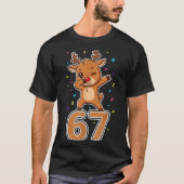 Dabbing 67 Reindeer 67 Funny Six Seven Meme Gen Z  T-shirt (Voorkant)