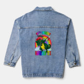 Dabbing 9th Grade Dinosaur Rex Afstuderen Nailed I Denim Jacket (Achterkant)