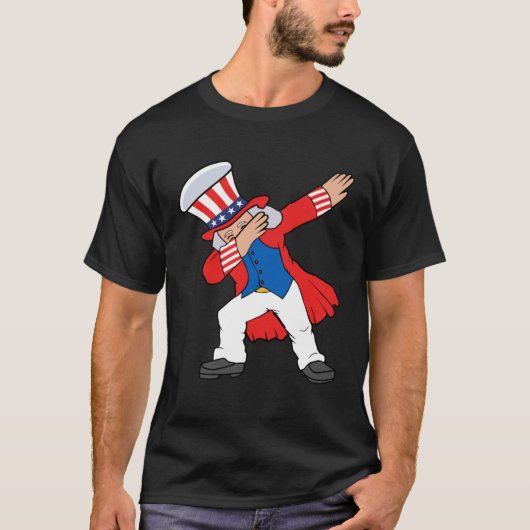 Dabbing Abraham Abe Lincoln Patriotic 4th Of July  T-shirt (Voorkant)