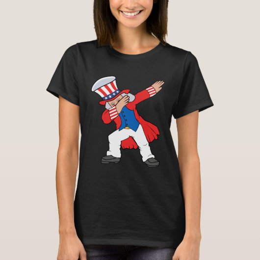 Dabbing Abraham Abe Lincoln Patriotic 4th Of July  T-shirt (Voorkant)