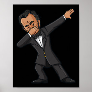 Dabbing Abraham Lincoln 4 juli Abe Dab Boys G Poster