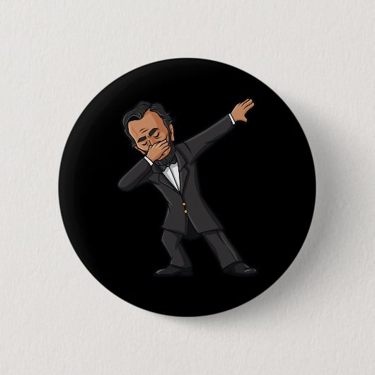 Dabbing Abraham Lincoln 4 juli Abe Dab Boys G Ronde Button 5,7 Cm (Voorkant)