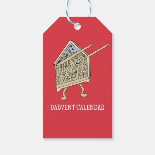 Dabbing Adventskalender Grappig Christelijk Religi Cadeaulabel (Achterkant)