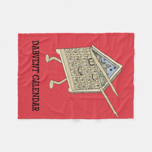 Dabbing Adventskalender Grappig Christelijk Religi Fleece Deken (Voorkant (Horizontaal))