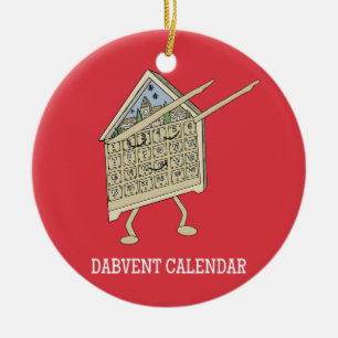 Dabbing Adventskalender Grappig Christelijk Religi Keramisch Ornament