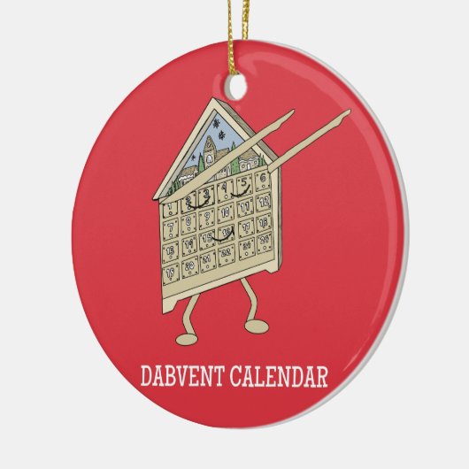 Dabbing Adventskalender Grappig Christelijk Religi Keramisch Ornament (Links)