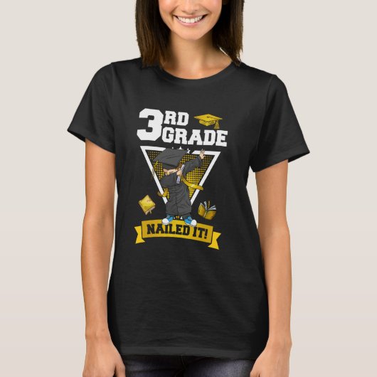 Dabbing Afstuderen Boy 3e klas genageld het klasse T-shirt (Voorkant)