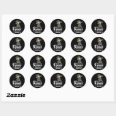 Dabbing Afstuderen Boy 5th Grade Class of 2022 Ronde Sticker (Vel)