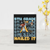 Dabbing Afstuderen Boy 5th Grade Nailed It CL van Kaart (Gele Bloem)