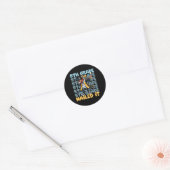 Dabbing Afstuderen Boy 5th Grade Nailed It CL van  Ronde Sticker (Envelop)