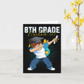 Dabbing Afstuderen CL van 2025 Boy 8th Grade Naile Kaart (Gele Bloem)