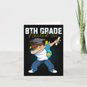 Dabbing Afstuderen CL van 2025 Boy 8th Grade Naile Kaart
