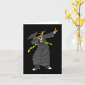 Dabbing Afstuderen klasse van 2024 Black History M Kaart (Gele Bloem)