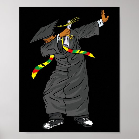 Dabbing Afstuderen klasse van 2024 Black History M Poster (Voorkant)