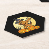 Dabbing Airedale Terrier Grappige Hond Halloween G Kartonnen Onderzetters (Schuin)