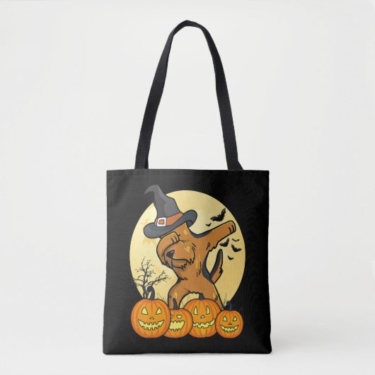 Dabbing Airedale Terrier Grappige Hond Halloween G Tote Bag (Voorkant)