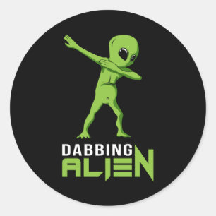 Dabbing Alien Area 51 Ufo Space Aliens Funny Gift Ronde Sticker