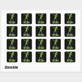 Dabbing Alien Area 51 Ufo Space Aliens Funny Gift Vierkante Sticker (Vel)