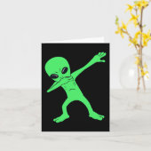 Dabbing Alien Halloween Fun Dab Boys Kinder Meisje Kaart (Gele Bloem)