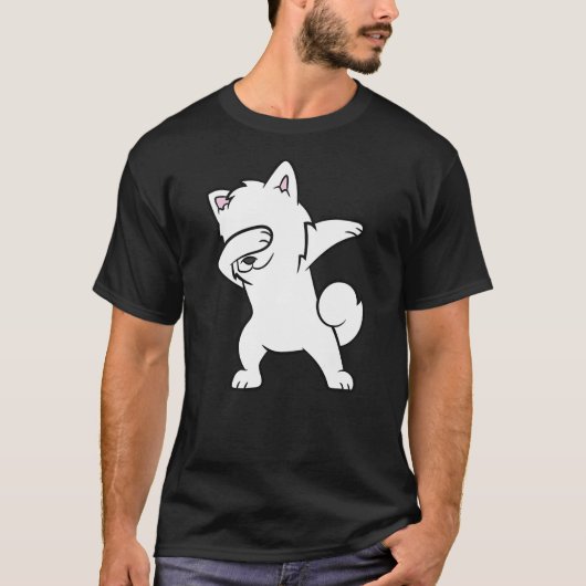 Dabbing American Eskimo Dog Funny American Eskimo  T-shirt (Voorkant)