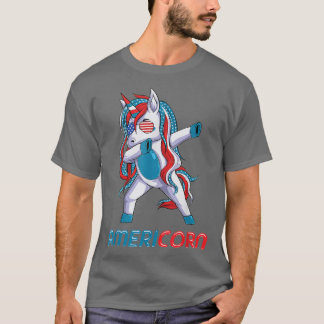 Dabbing Americorn Unicorn 4 juli Mericorn Mer T-shirt