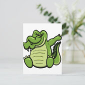 Dabbing Animals Alligator Briefkaart (Staand voorkant)