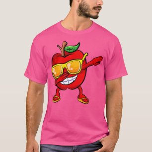 Dabbing Apple Zonnebril Design Groene Appels Lover T-shirt