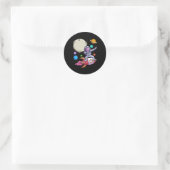 Dabbing Astronaut 12 Yrs Oude Verjaardag Jongen 12 Ronde Sticker (Tas)