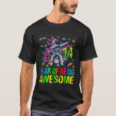 Dabbing astronaut 14 jaar oud verjaardagsruimte 14 t-shirt (Voorkant)