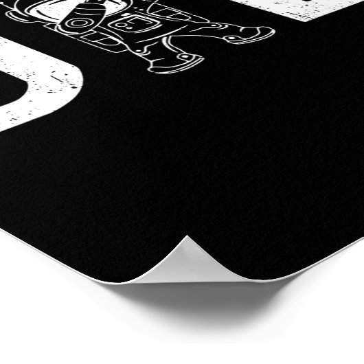 Dabbing Astronaut Daddy Dad Outer Space Planet Fat Poster (Hoek)